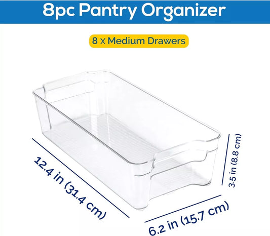 Set 8 Pcs Organizador Refrigerador